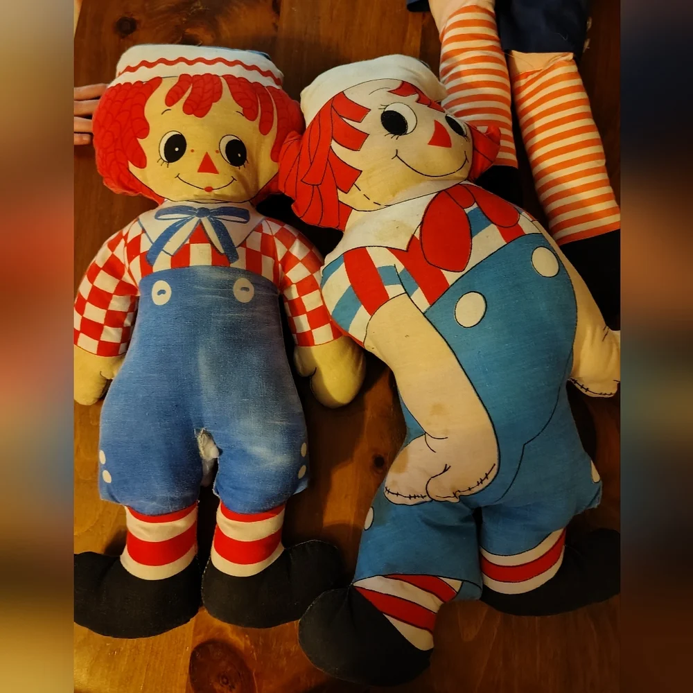 Vtg Large Raggedy Anne & Andy Dolls Lot Of 4 - Picture 13 of 14